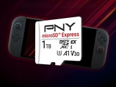 Карта PNY 1TB MicroSD Express показана в комплекте с Switch 2