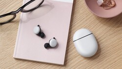 Беспроводные наушники Pixel Buds 2 с кейсом в природной среде обитания (Источник: itc.ua)