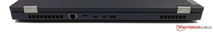 Задняя сторона: Ethernet, USB-C (3.2 Gen2, DisplayPort ALT-Mode 1.2), 2x Thunderbolt 3 (USB-C 3.2 Gen2, DisplayPort ALT-Mode 1.4), разъем питания