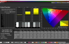 CalMAN - Colour accuracy: ColorChecker colour test