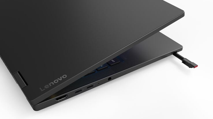 ThinkPad T14s 2-в-1 Gen 2 также оснащен встроенным держателем для ручки. Магнитная ручка продается отдельно.