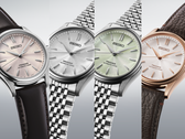 На фотографии слева направо: Seiko Presage HCC003, HCC001, HCC002 и HCC008.