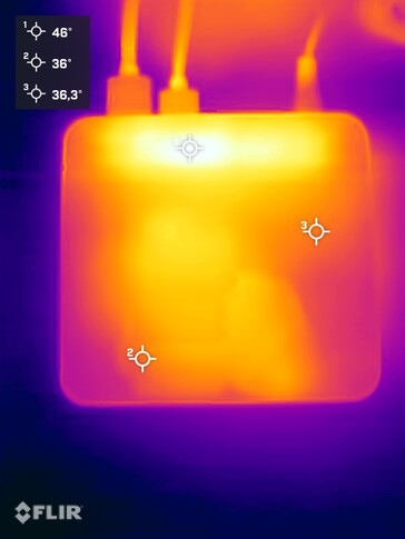 GMKtec NucBoc M3 Ultra во время стресс-теста (верхняя сторона)
