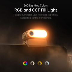 Гимбал для смартфонов Hohem iSteady M7 AI оснащен съемным заполняющим светом CCT/RGB (Источник изображения: Hohem)