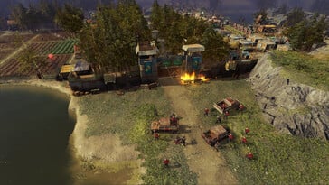 Изображение, на котором запечатлена битва в игре «Surviving the Aftermath».