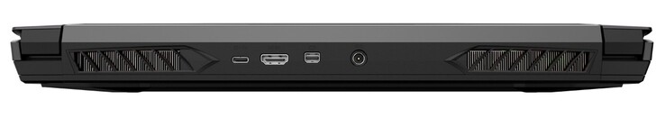 Задняя сторона: USB-C 3.1 Gen2 с DisplayPort, HDMI 2.0, Mini-DisplayPort 1.4, разъем питания