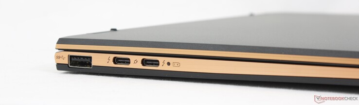 Слева: USB-A 3.2 Gen. 1, 2x USB-C Thunderbolt 4 w/ DisplayPort + Power Delivery