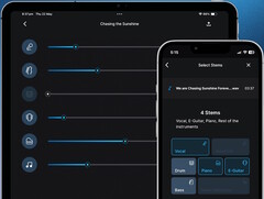 Gaudio Studio для смартфонов может разделять музыку на отдельные вокальные и инструментальные дорожки. (Источник изображения: Gaudio Lab)