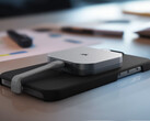 Стоимость EX300U составляет $99,99. На снимке: портативный SSD, закрепленный на задней панели iPhone. (Источник изображения: Corsair)