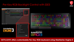 Индивидуальная RGB-подсветка может быть настроена вручную для каждой игры отдельно. (Изображение: MSI)