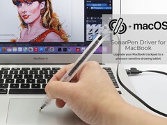 Драйвер SonarPen Driver превращает тачпад MacBook в планшет для рисования, который работает со стилусом SonarPen. (Источник изображения: SonarPen)