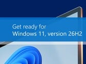 Официальный рекламный баннер компании Microsoft, анонсирующий выпуск Windows 11 версии 26H2.