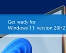 Официальный рекламный баннер компании Microsoft, анонсирующий выпуск Windows 11 версии 26H2.