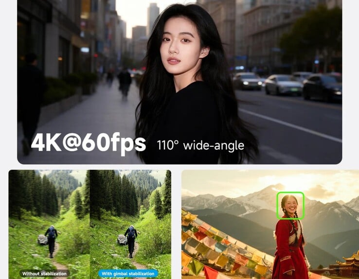 Feiyu Pocket 4 может записывать видео со скоростью до 4K/60fps.