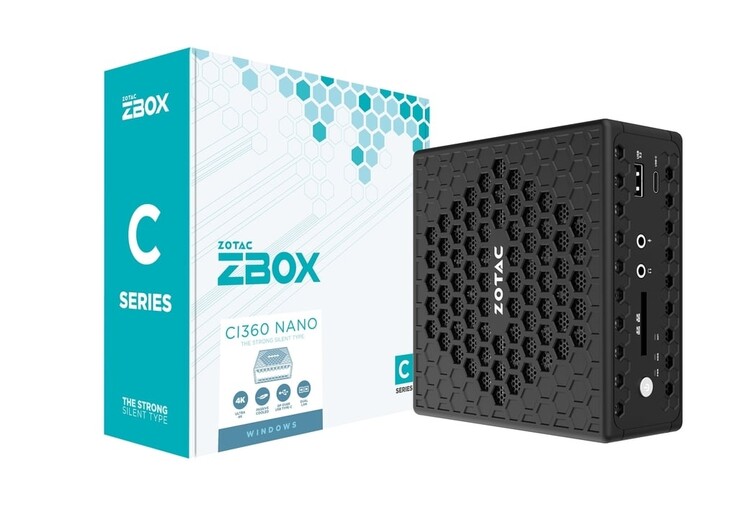 Объем безвентиляторного Zotac Zbox CI360 nano составляет всего 0,9 литра. (Источник изображения: Zotac)