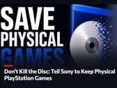 Рекламное изображение петиции «Don't Kill The Disc» в поддержку физических версий игр для PlayStation 
