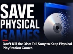 Рекламное изображение петиции «Don't Kill The Disc» в поддержку физических версий игр для PlayStation 