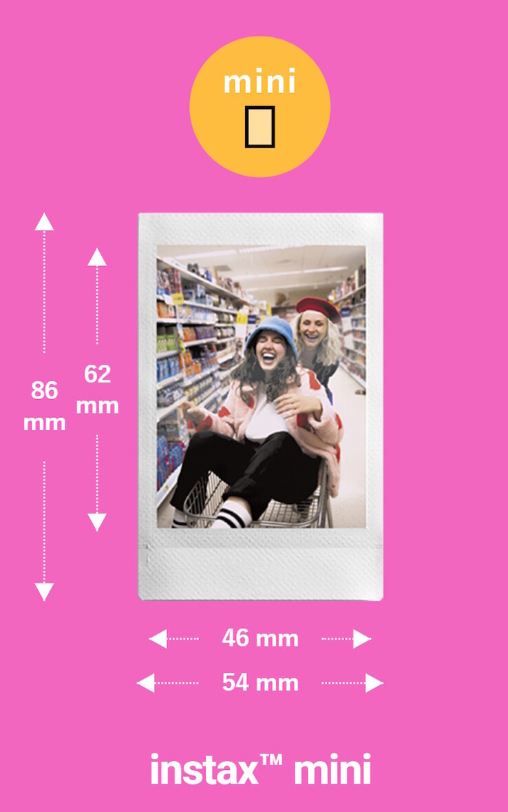 В модели Instax mini 41 используется размер моментальной пленки Instax Mini. (Источник изображения: Fujifilm)