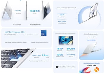 Основные характеристики Lecoo Air 14 (машинный перевод)