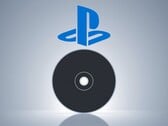 Пустой диск PS5, изображённый ниже логотипа PlayStation