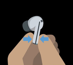 Предполагаемый официальный рисунок Galaxy Buds3 Pro. (Источник изображения: Android Authority)