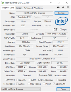 GPU-Z Xe Graphics G7