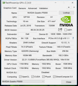 GPU-Z Quadro P5000