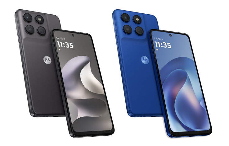 Moto G37 Power в двух из четырех начальных цветов.