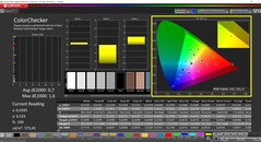 Калибровка CalMAN ColorChecker выполнена (профиль: P3, целевое цветовое пространство: P3)