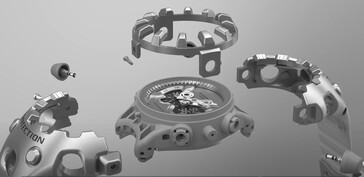 Смелый дизайн часов GA-V01 начинается с минимума декоративных элементов и акцента на защитных. (Источник изображения: Casio)