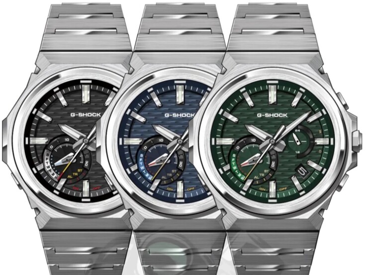 Слева направо: часы Casio G-Shock GSTB1000D-1A, GSTB1000D-2A и GSTB1000D-3A. (Источник изображения: Casio)