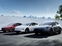 Кроссовер Model Y в различных цветовых решениях