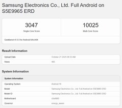 Обновленные показатели Exynos 2600 в Geekbench (Источник: Geekbench)