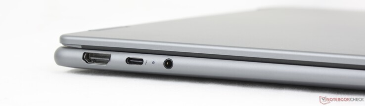 Слева: HDMI 1.4b, USB-C 4.0 w/ Thunderbolt 4, DisplayPort 2.1 + Power Delivery 3.0, гарнитура 3,5 мм
