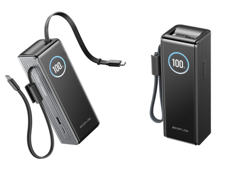 EcoFlow Rapid Power Bank (25 000 мАч, 170 Вт, 100 Вт встроенный и выдвижной кабели). (Источник изображения: EcoFlow)
