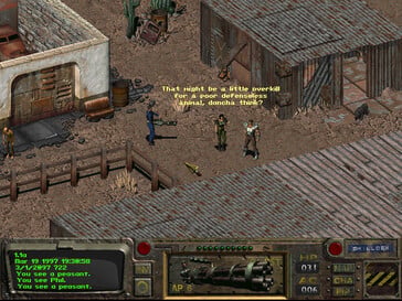 На изображении: скриншот игрового процесса из игры «Fallout: ролевая игра в постапокалиптическом мире».