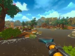 В Fresh Start Cleaning Simulator игроки используют устройство, сочетающее мойку высокого давления и пылесос, чтобы очищать природу от всевозможного мусора.