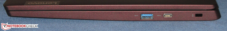 Правая сторона: USB 3.2 Gen 1 (Type-A), USB 3.2 Gen 1 (Type-C; DisplayPort, Power Delivery), слот для замка