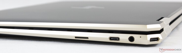 Справа: micro-SD, 2x Thunderbolt 4 (USB-C, Power Delivery, DisplayPort)