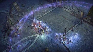 Изображение, на котором запечатлена битва в игре «Pathfinder: Kingmaker — Enhanced Plus Edition».