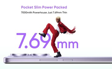 Realme 15 Pro будет практически таким же тонким, как его предшественник, даже с более емким аккумулятором. (Источник изображения: Realme)