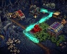 Изображение нескольких зданий в Against the Storm, которая сейчас продаётся со скидкой 70%.