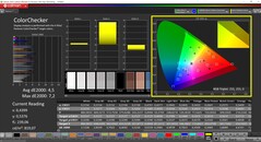 CalMAN ColorChecker (профиль: P3, целевое цветовое пространство: P3)
