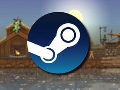 Изображение с логотипом Steam и игрой «Kingdom: New Lands», на которую в настоящее время действует скидка 90 %.