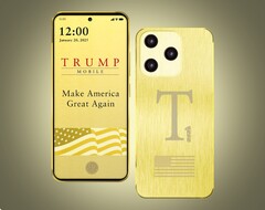 Телефон Trump T1 Phone рекламировался с использованием этого изображения, но реальный продукт может выглядеть совсем иначе.