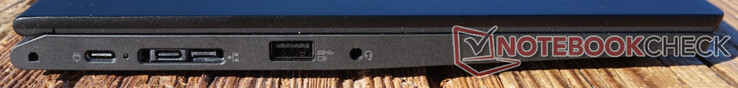Левая сторона: USB-C (10 Gbps, PD), Lenovo Side Dock (USB-C 10 Гбит, PD), USB-A (10 Гбит, постоянно запитан), аудио разъем