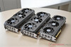 Gigabyte Radeon RX 9070 XT Gaming OC 16G (слева), Gigabyte Radeon RX 9070 Gaming OC 16G (в центре), Gigabyte Radeon RX 9060 XT Gaming OC 16G (справа)