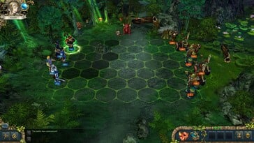 На изображении: скриншот игрового процесса King’s Bounty: Crossworlds.