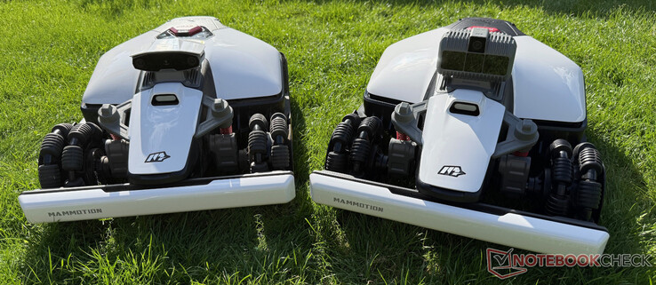 Mammotion Luba Mini AWD 800 (слева) и Luba Mini AWD LiDAR 1500 (справа) в сравнении