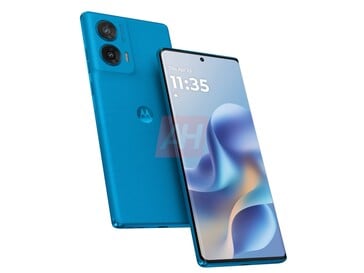 Неофициальное изображение одного из синих вариантов Moto G96. (Источник изображения: Android Headlines)